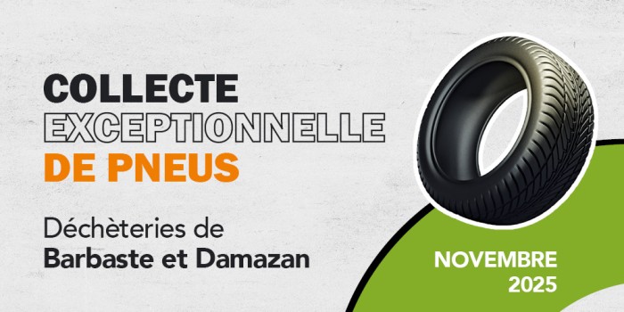 Collecte pneus déchèteries novembre 2025 SMICTOM LGB