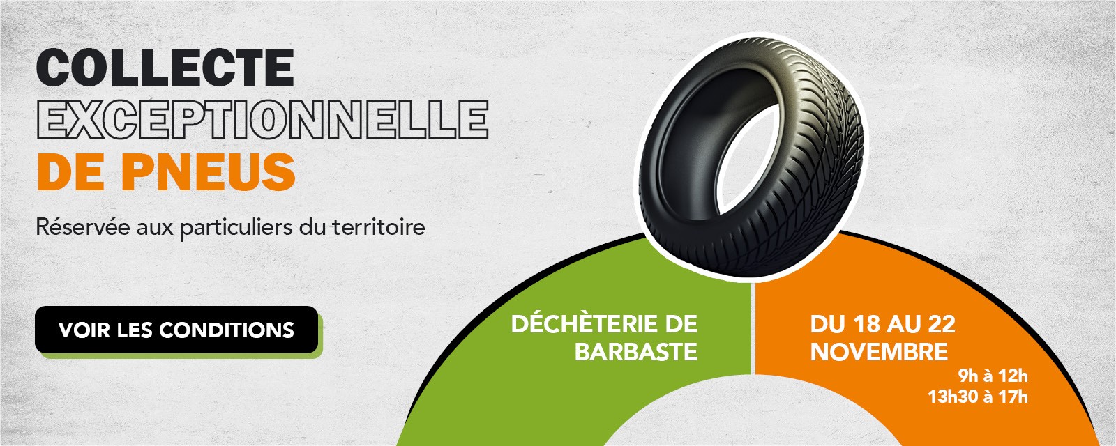 Collecte des pneus novembre 2025