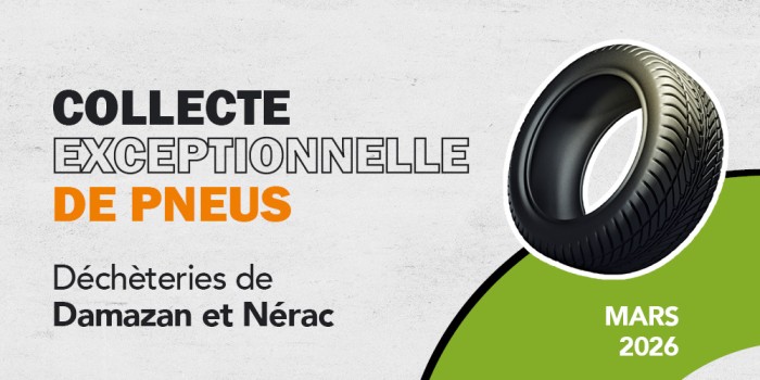 Collecte pneus déchèteries mars 2026 SMICTOM LGB